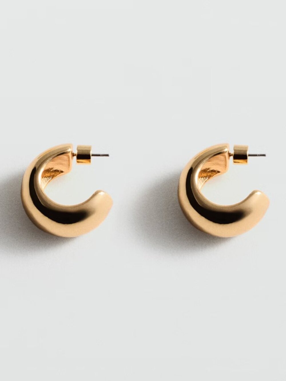 Mango Gold Volume Hoop Earrings/NWT